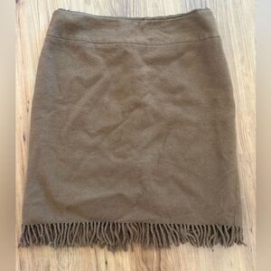 Vintage Jones New York 100% Wool Fringe Skirt